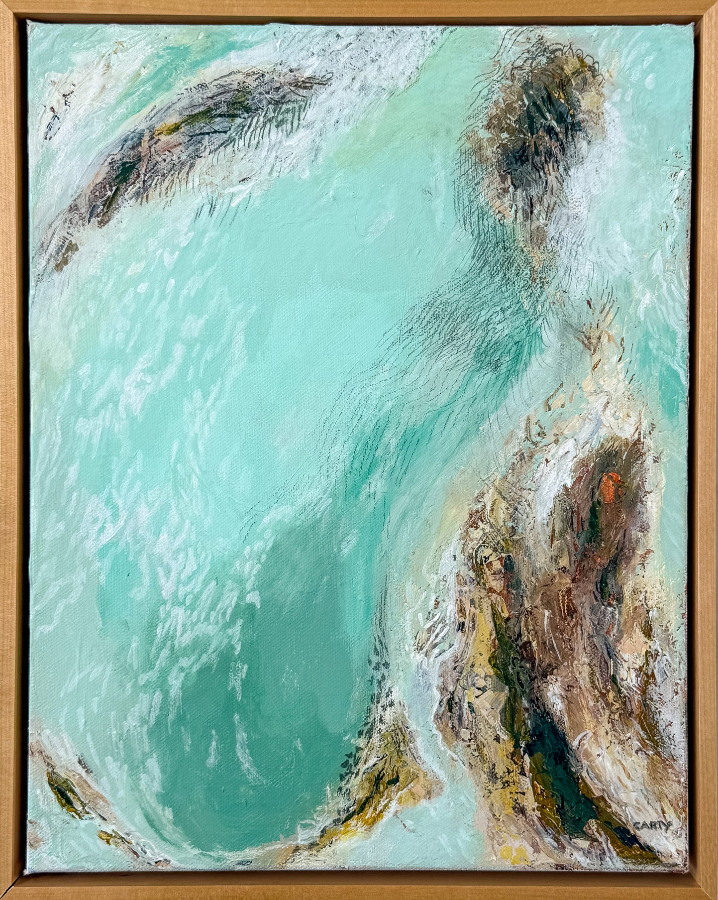 My Inner Lagoon | 11x14 | Abstract Painting – Megan Carty | Wall