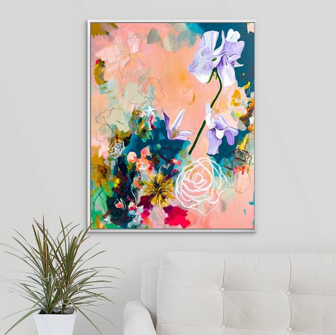 She Had a Good Luck Streak | Abstract Floral Print – Megan Carty