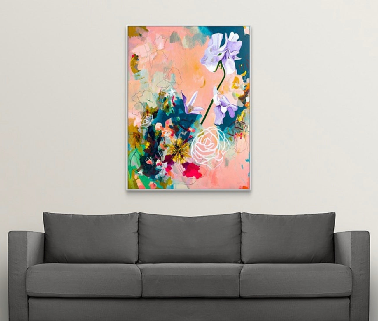 She Had a Good Luck Streak | Abstract Floral Print – Megan Carty