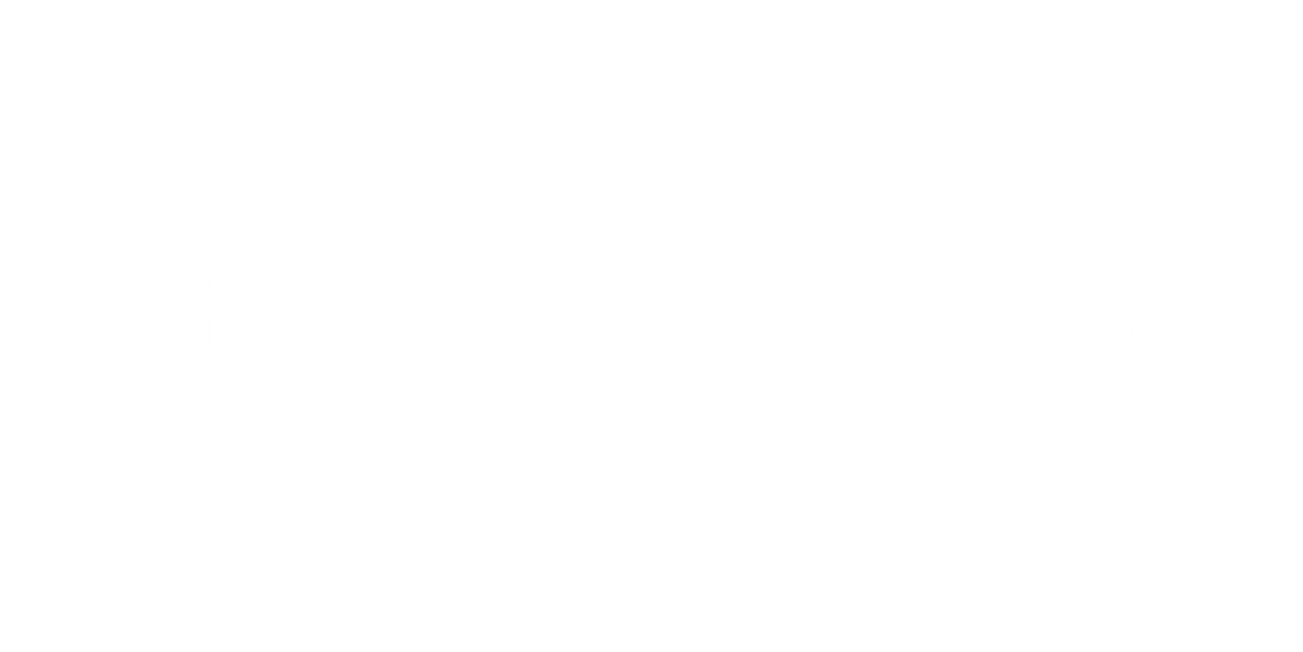 White logo for Megan Carty art, Boston area artist Megan Carty