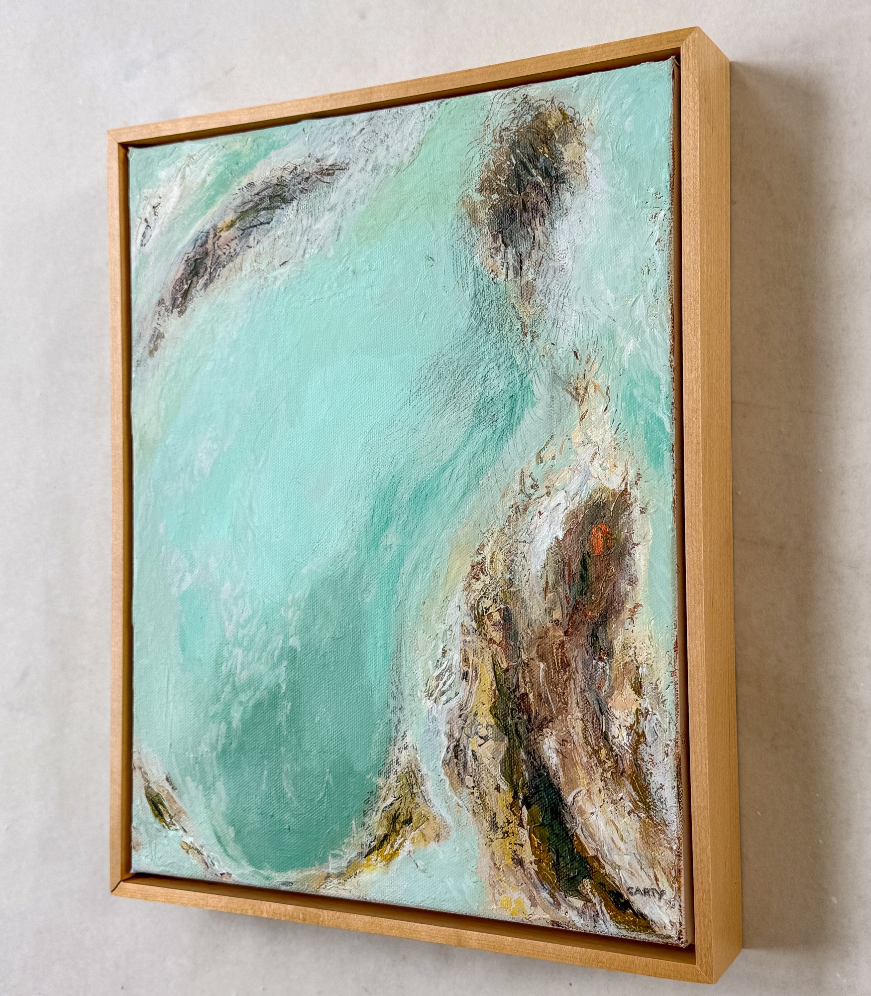 My Inner Lagoon | 11x14 | Abstract Painting – Megan Carty | Wall