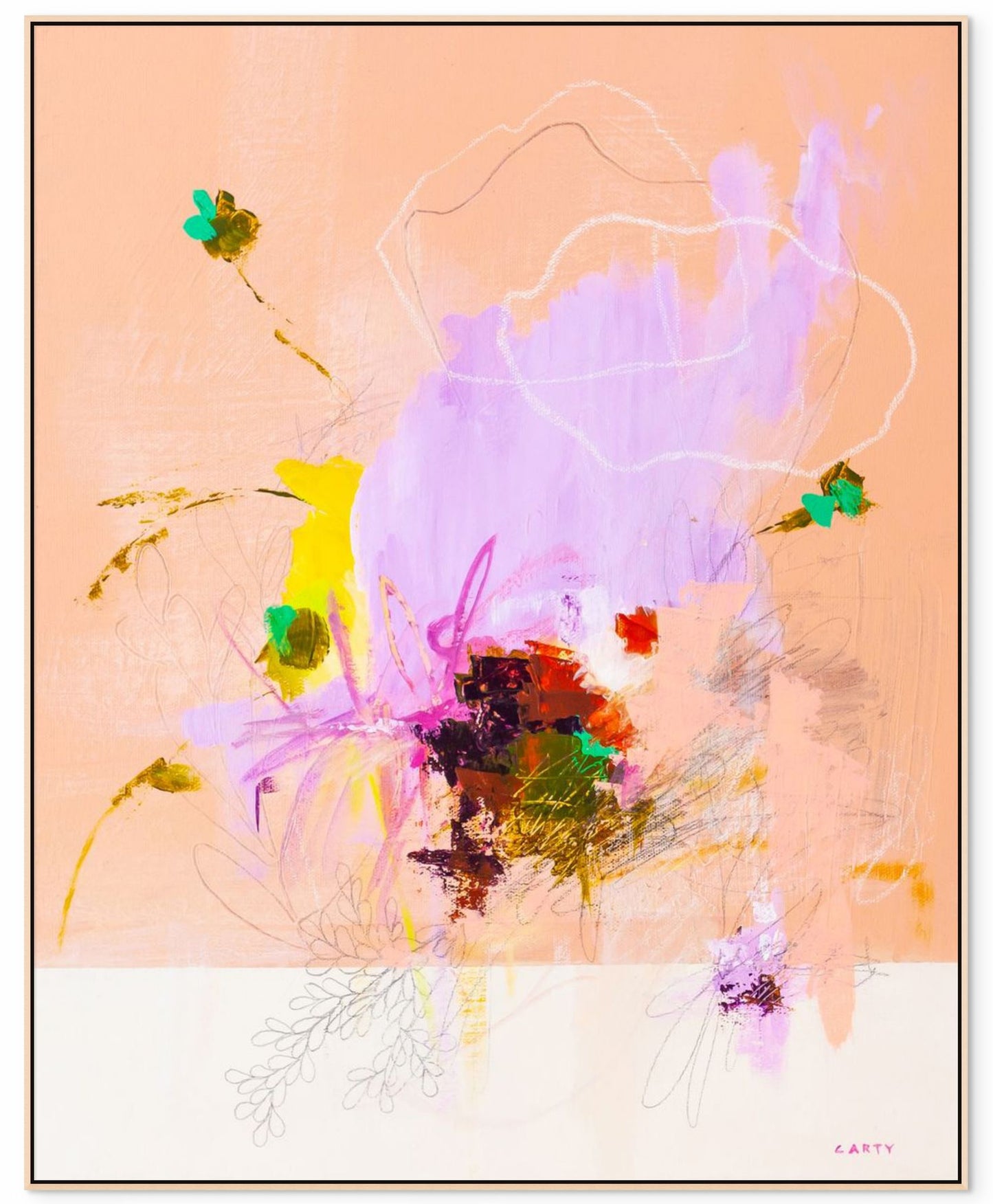 contemporary modern gestural abstract wall art by Boston area artist Megan Carty